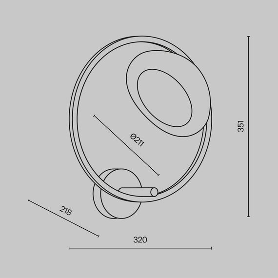 Настенный светильник (бра) Maytoni MOD327WL-L5BS3K1, изображение 3