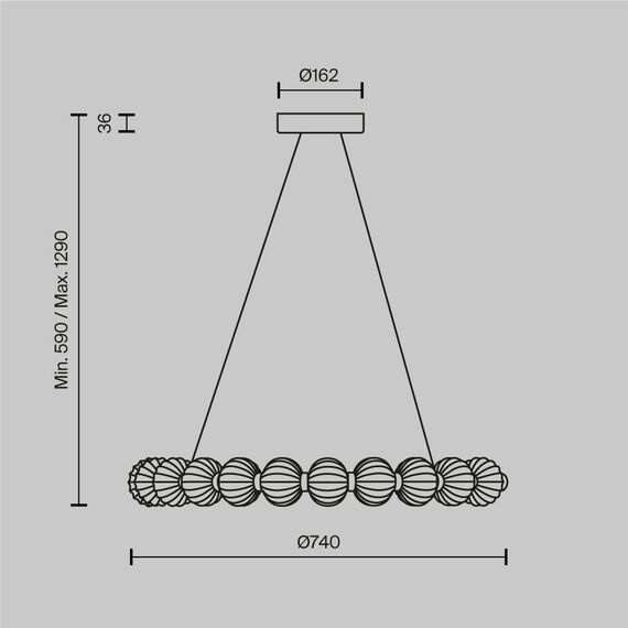 Подвесной светильник Maytoni MOD555PL-L26CH4K, изображение 2