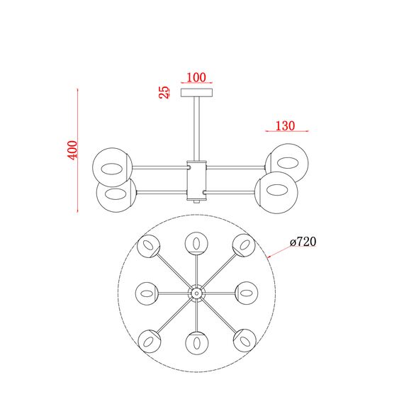 Подвесной светильник Freya FR5223PL-08CH, изображение 5