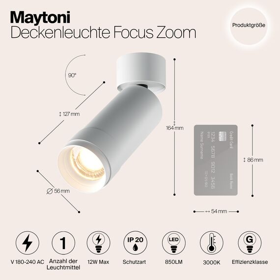 Потолочный светильник Technical C055CL-L12W3K-Z-W, изображение 2