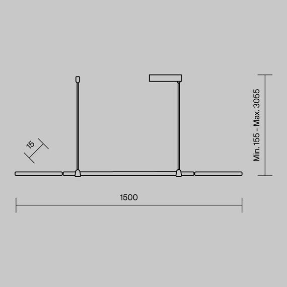 Подвесной светильник Maytoni MOD005PL-L48BK, изображение 2