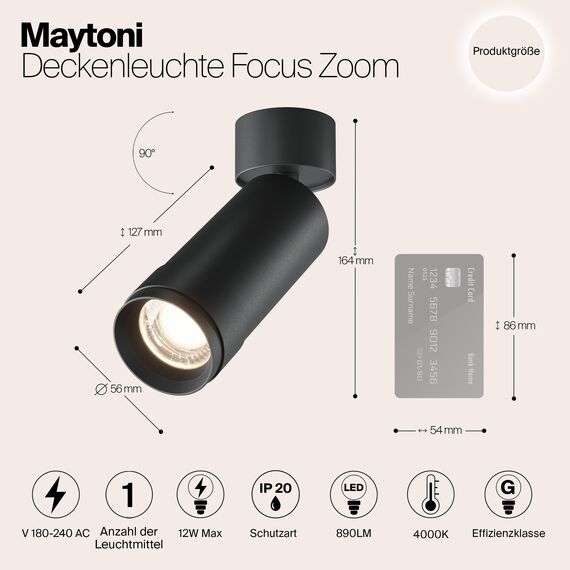 Потолочный светильник Technical C055CL-L12W4K-Z-B, изображение 2