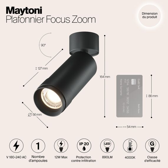 Потолочный светильник Technical C055CL-L12W4K-Z-B, изображение 4