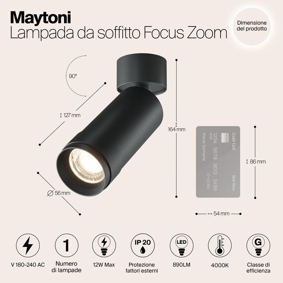 Потолочный светильник Technical C055CL-L12W4K-Z-B, изображение 5