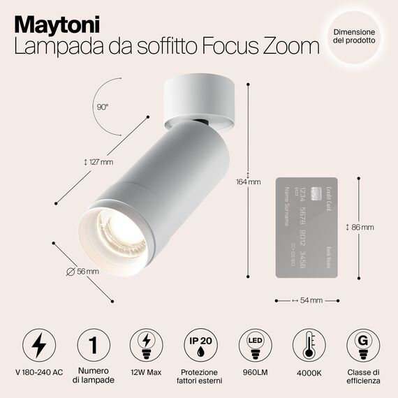 Потолочный светильник Technical C055CL-L12W4K-Z-W, изображение 5