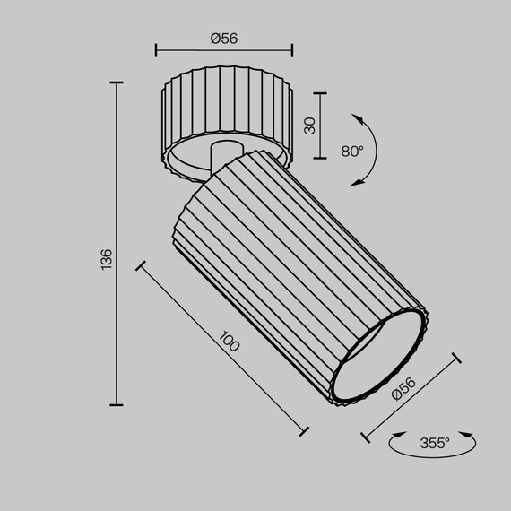 Потолочный светильник Technical C108CL-01-GU10-W, изображение 11