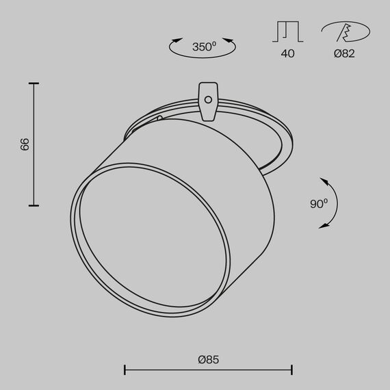 Встраиваемый светильник Technical DL024-12W3K-W, изображение 11