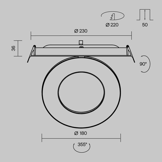 Встраиваемый светильник Technical DL102-12W3K-W, изображение 11