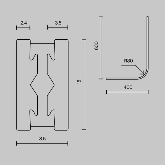 Комплектующие для трековой системы Technical TRX154-RC80-B, изображение 7