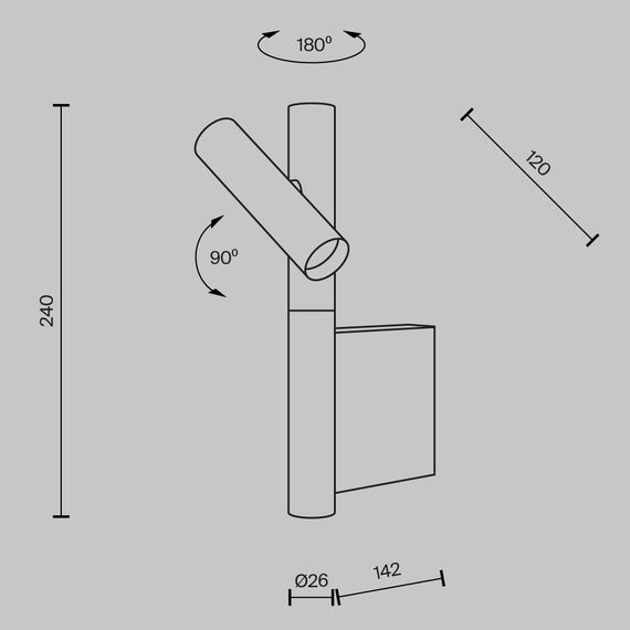 Настенный светильник (бра) Maytoni MOD433WL-L3N3K, изображение 7