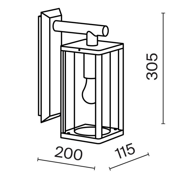 Настенный светильник (бра) Outdoor O452WL-01GF1, изображение 2