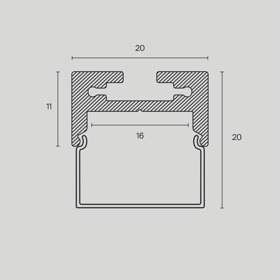 Комплектующие к светодиодной ленте Led Strip ALM-2020B-S-2M, изображение 3