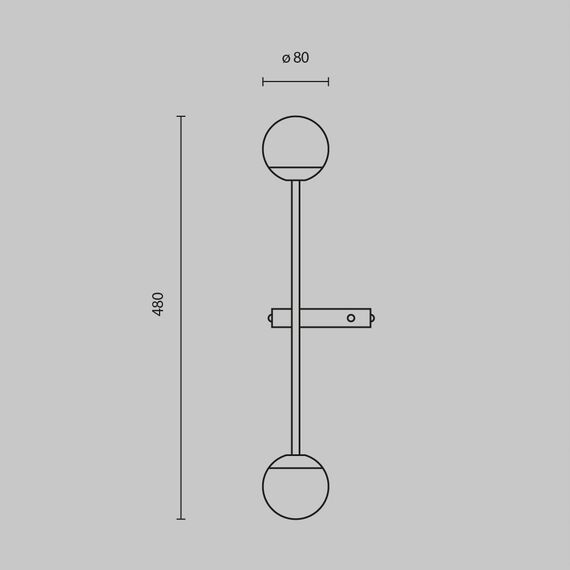 Настенный светильник (бра) Maytoni MOD285WL-L10B3K, изображение 2