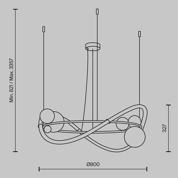 Подвесной светильник Maytoni MOD289PL-L53BS3K, изображение 11