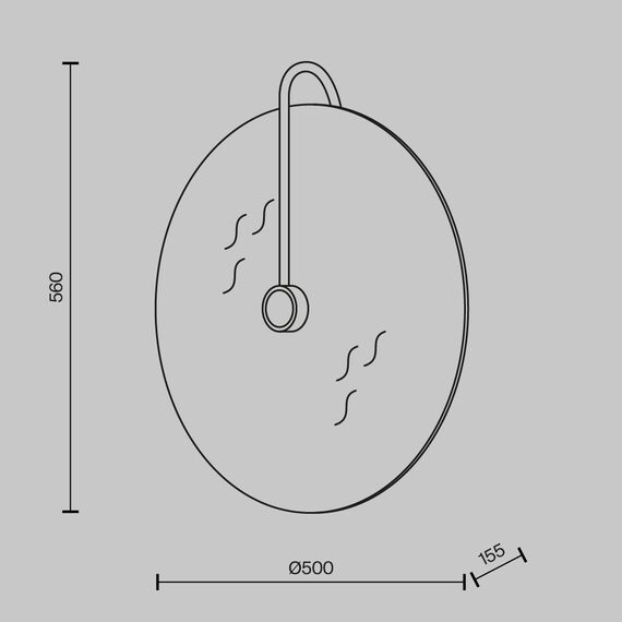 Настенный светильник (бра) Maytoni MOD305WL-03CH, изображение 9