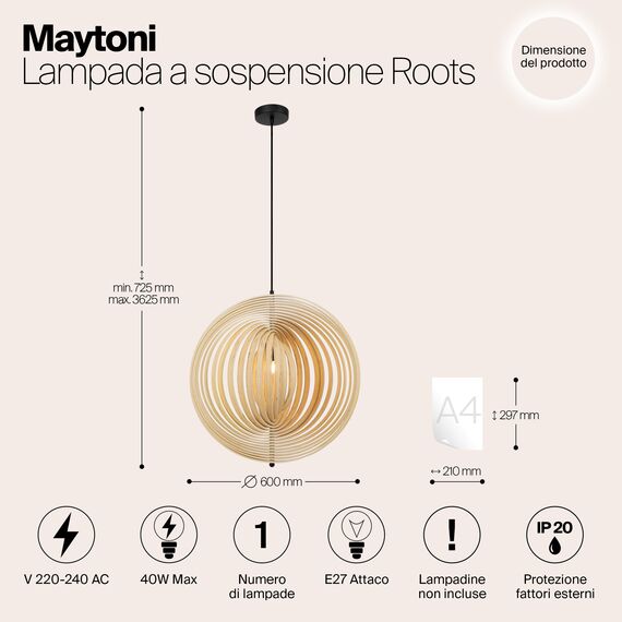 Подвесной светильник Maytoni MOD197PL-01W2, изображение 7