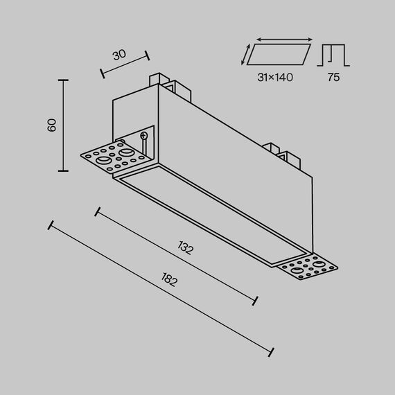 Встраиваемый светильник Technical DL066-12W3-6K-TRS-W, изображение 8