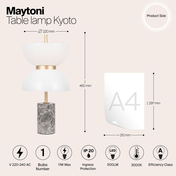 Настольный светильник Maytoni MOD178TL-L11GR3K, изображение 11