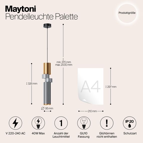 Подвесной светильник Maytoni MOD303PL-01CFL3, изображение 3
