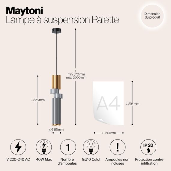 Подвесной светильник Maytoni MOD303PL-01CFL3, изображение 5