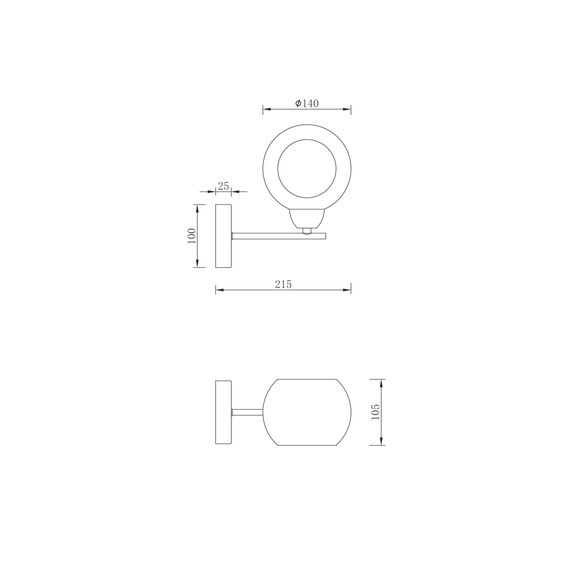 Настенный светильник (бра) Freya FR5155WL-01B, изображение 2