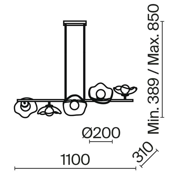 Подвесной светильник Maytoni MOD207PL-05BS, изображение 4