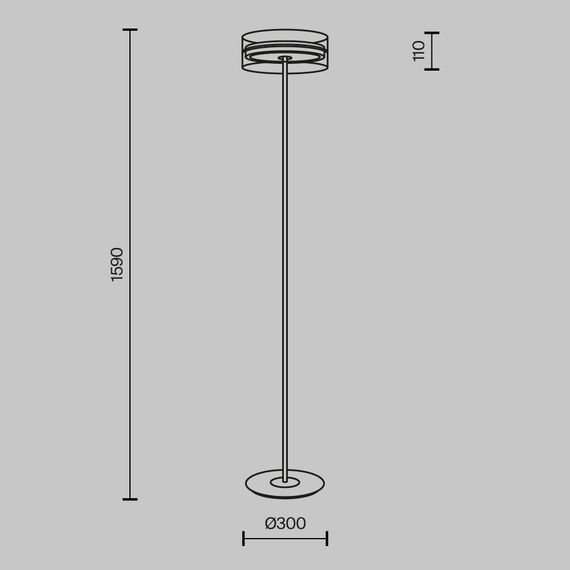 Напольный светильник (торшер) Maytoni MOD348FL-L24BBS3K, изображение 16