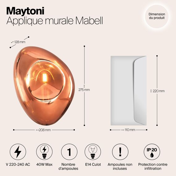 Настенный светильник (бра) Maytoni MOD306WL-01C, изображение 9