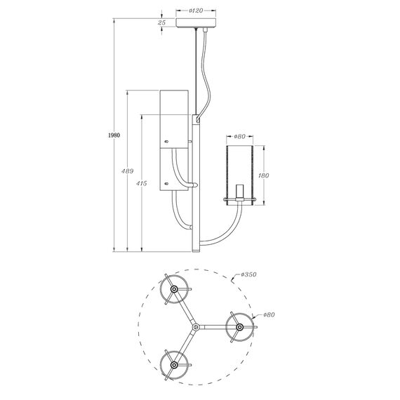 Подвесной светильник Maytoni MOD223PL-03BS, изображение 4