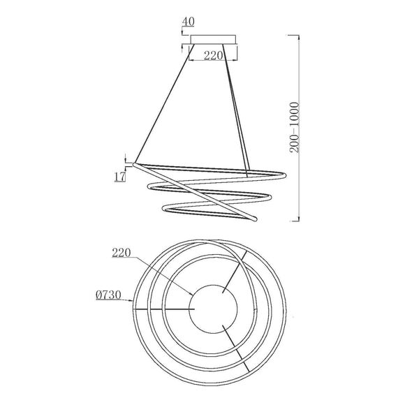 Подвесной светильник Maytoni MOD100PL-L88BSK1, изображение 3