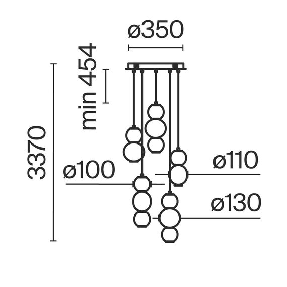 Подвесной светильник Maytoni MOD273PL-L80CH3K, изображение 3