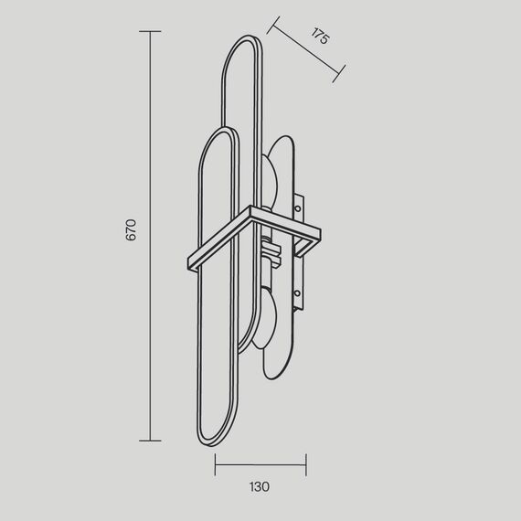 Настенный светильник (бра) Maytoni MOD099WL-02G1, изображение 7
