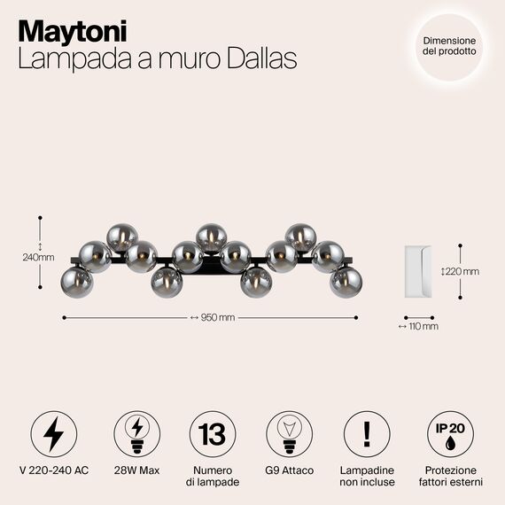 Настенный светильник (бра) Maytoni MOD547WL-13B, изображение 3