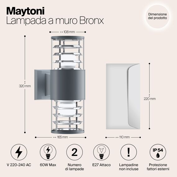 Настенный светильник (бра) Outdoor O576WL-02GR, изображение 9