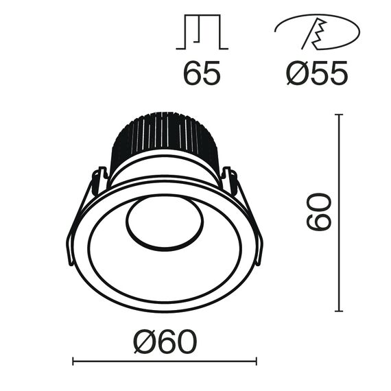 Встраиваемый светильник Technical DL034-01-06W3K-W, изображение 2