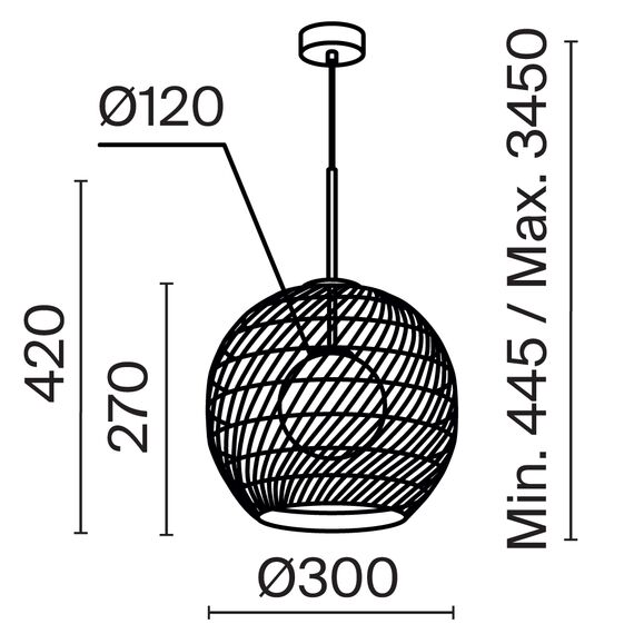 Подвесной светильник Maytoni MOD204PL-01B1, изображение 3