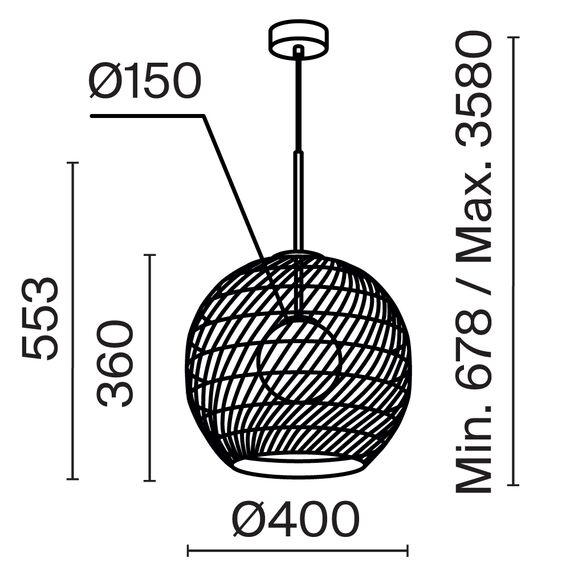Подвесной светильник Maytoni MOD204PL-01BG, изображение 3