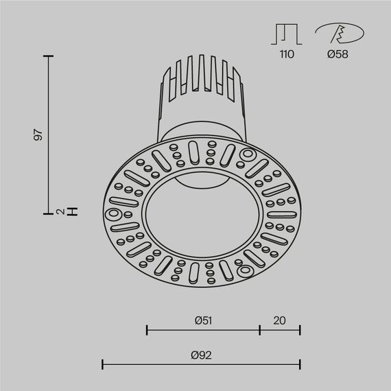 Встраиваемый светильник Technical DL120-10W-2.7K-TRS-B, изображение 13