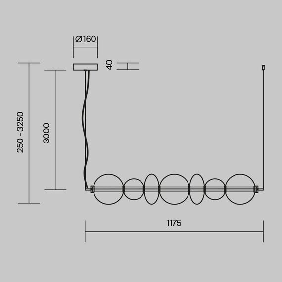 Подвесной светильник Maytoni MOD307PL-L40BS3K, изображение 13