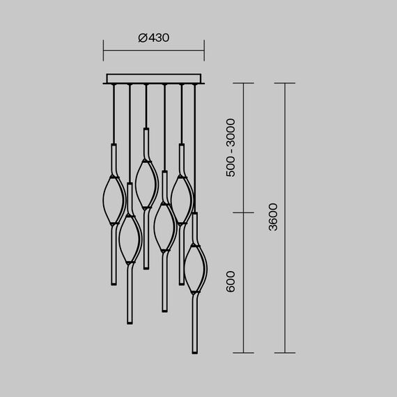 Подвесной светильник Maytoni MOD347PL-L48BS3K, изображение 15