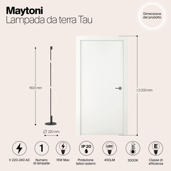 Напольный светильник (торшер) Maytoni MOD166FL-L15B3K, изображение 4