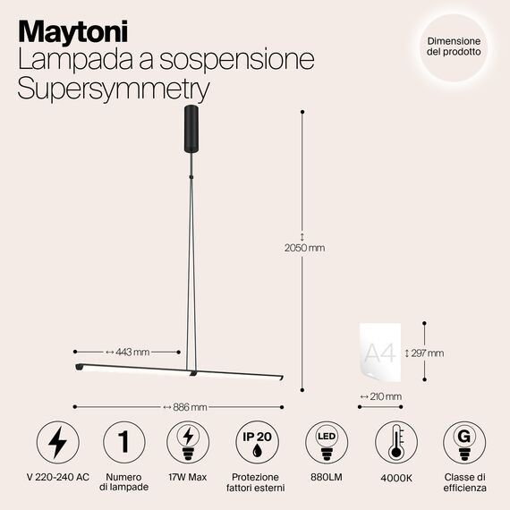 Подвесной светильник Maytoni P096PL-L11BK, изображение 3