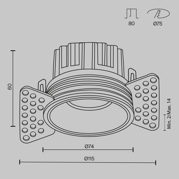 Встраиваемый светильник Technical DL058-12W4K-TRS-BS, изображение 11