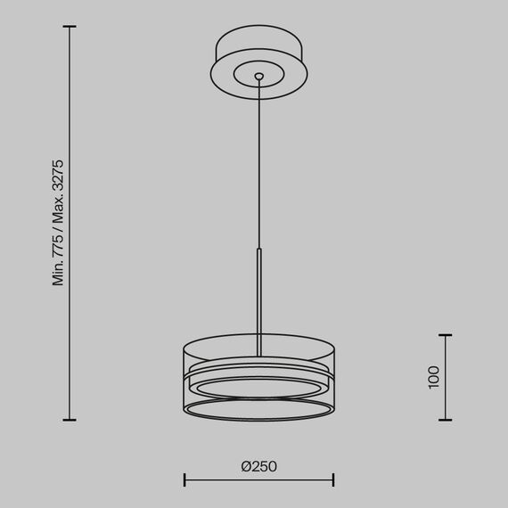 Подвесной светильник Maytoni MOD348PL-L18BBS3K, изображение 13