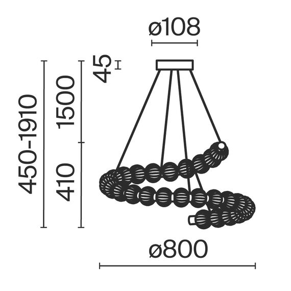 Подвесной светильник Maytoni MOD555PL-L35G3K, изображение 3
