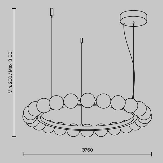 Подвесной светильник Maytoni MOD331PL-L42BS3K, изображение 8