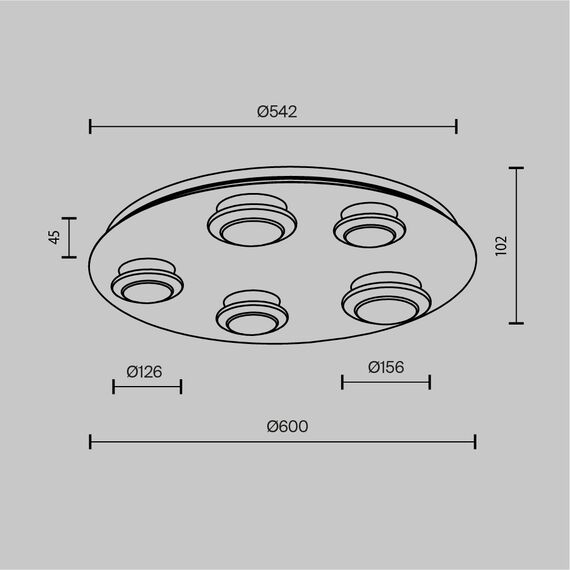 Потолочный светильник Maytoni MOD361CL-L58BS3K, изображение 11