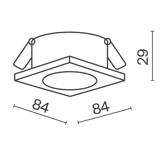 Встраиваемый светильник Technical DL083-01-GU10-SQ-S, изображение 2
