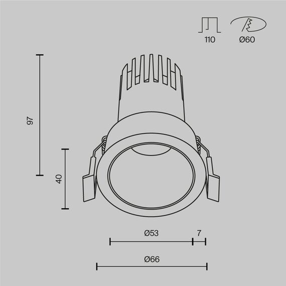 Встраиваемый светильник Technical DL116-10W-2.7K-B, изображение 12