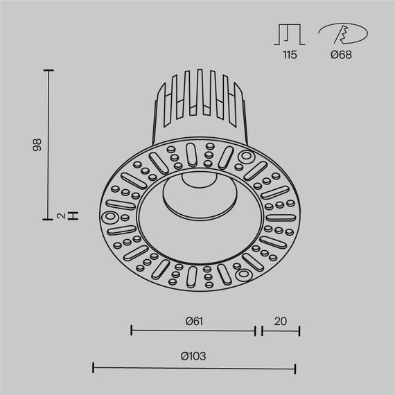 Встраиваемый светильник Technical DL121-15W-2.7K-TRS-B, изображение 13